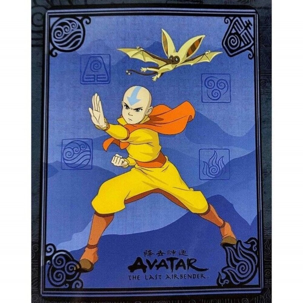 New Avatar the Last Airbender Aang Fleece Throw Gift Blanket Momo Cartoon Movie